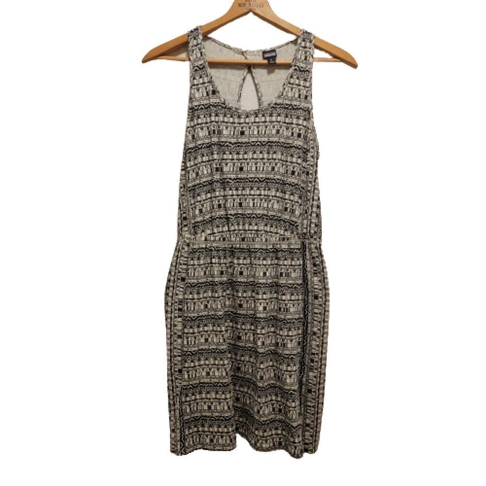 Patagonia Black and White Patterned Mini Dress
